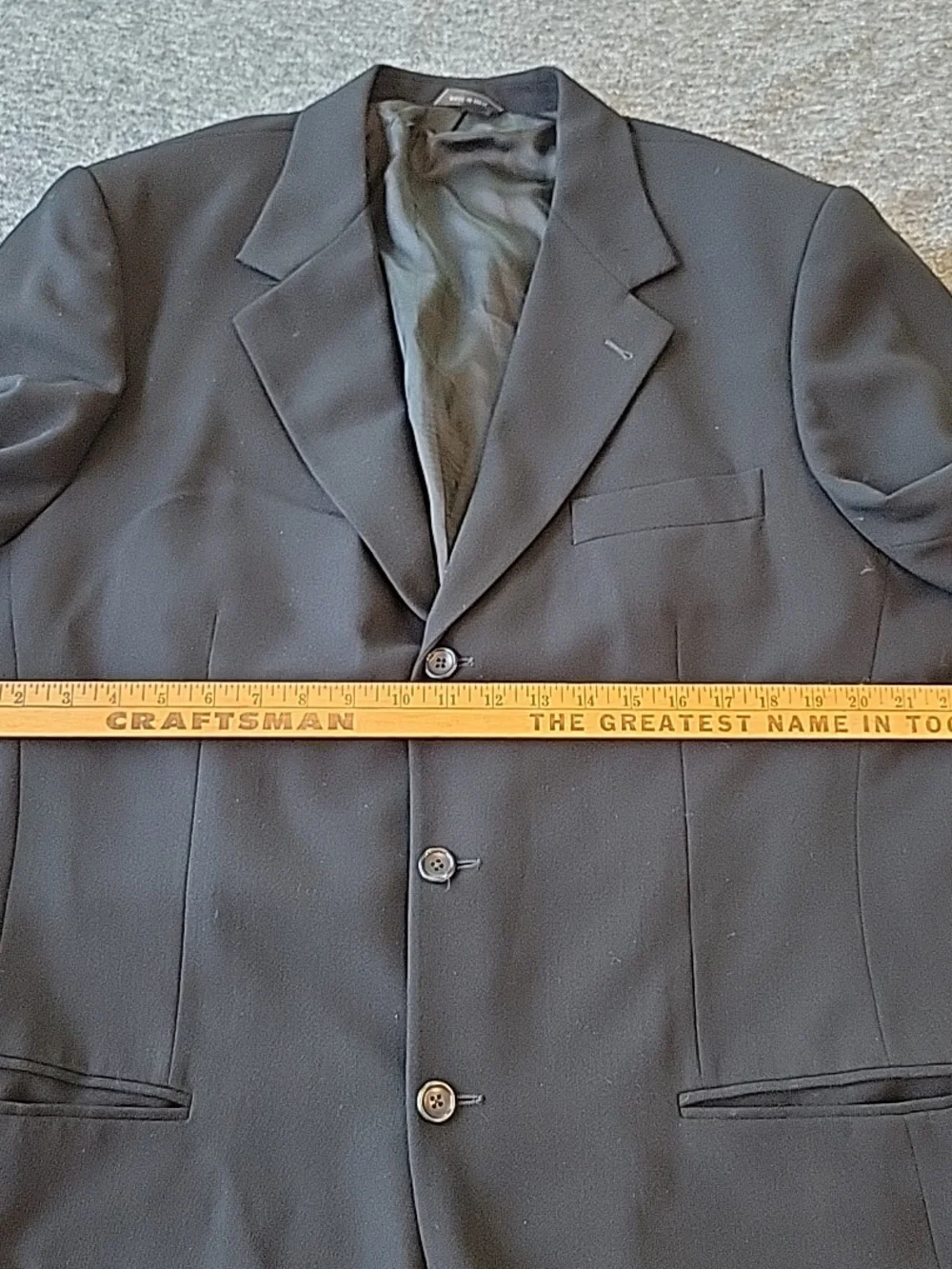 Banana Republic Jacket Men's 44L‎ Black 3 Button Blazer Suit Coat Classic Formal